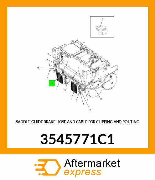 SADDLE, GUIDE BRAKE HOSE AND CABLE FOR CLIPPING AND ROUTING 3545771C1