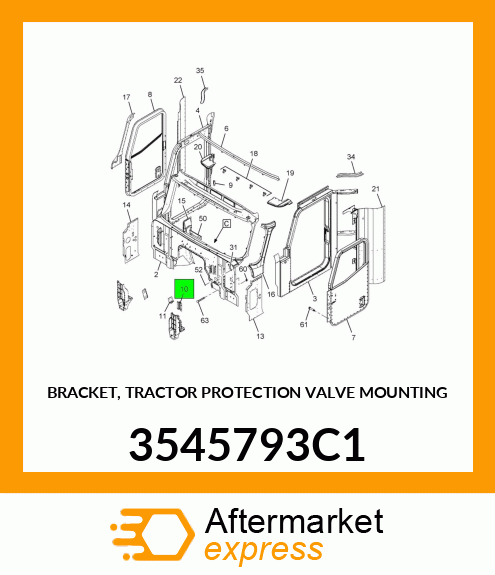 BRACKET, TRACTOR PROTECTION VALVE MOUNTING 3545793C1