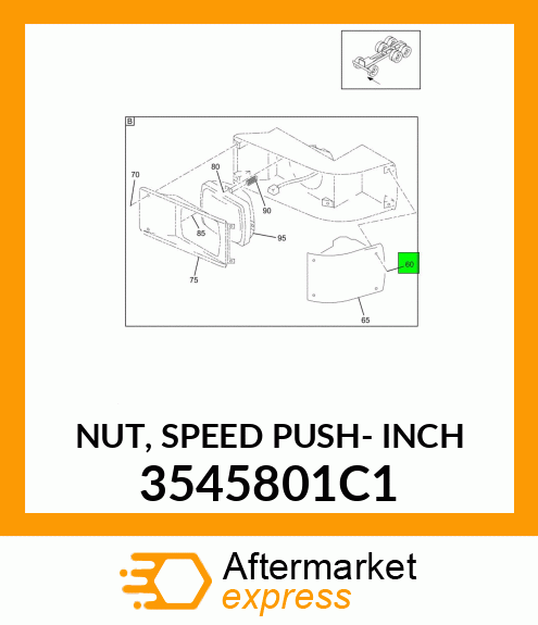 NUT, SPEED PUSH- INCH 3545801C1