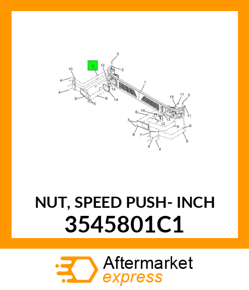 NUT, SPEED PUSH- INCH 3545801C1