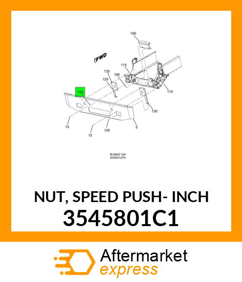 NUT, SPEED PUSH- INCH 3545801C1