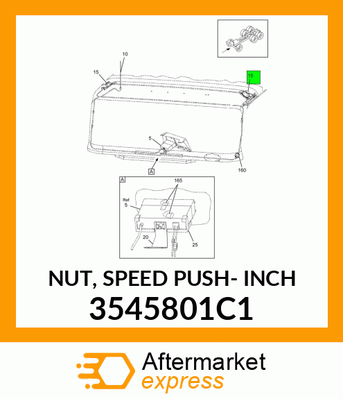 NUT, SPEED PUSH- INCH 3545801C1