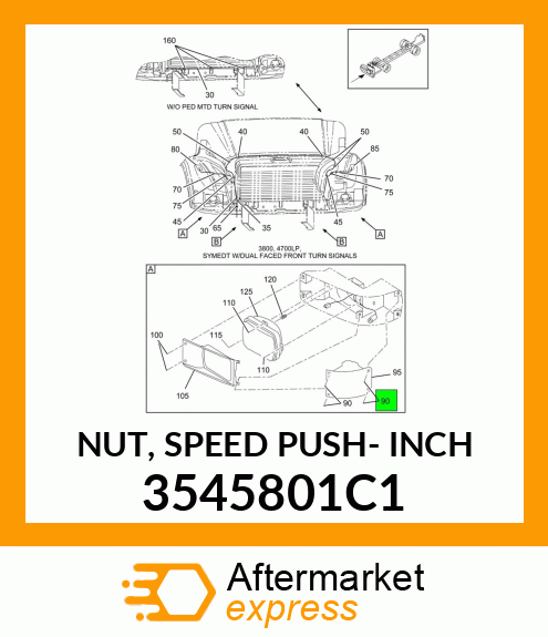 NUT, SPEED PUSH- INCH 3545801C1