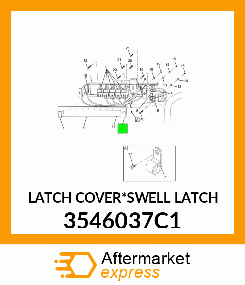 LATCH COVER*SWELL LATCH 3546037C1
