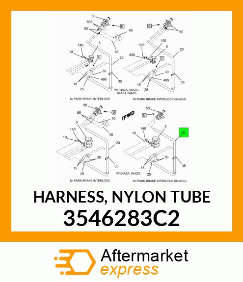 HARNESS, NYLON TUBE 3546283C2