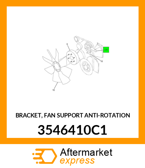 BRACKET, FAN SUPPORT ANTI-ROTATION 3546410C1