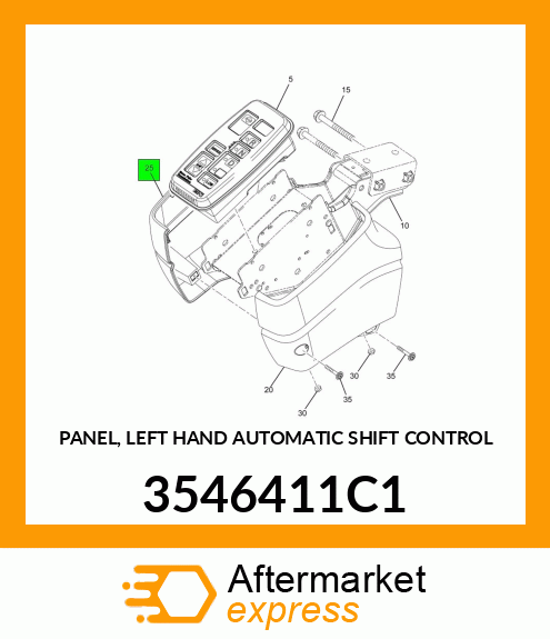 PANEL, LEFT HAND AUTOMATIC SHIFT CONTROL 3546411C1