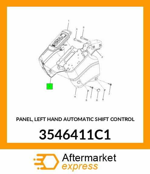 PANEL, LEFT HAND AUTOMATIC SHIFT CONTROL 3546411C1