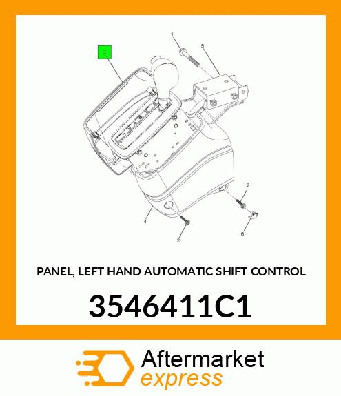 PANEL, LEFT HAND AUTOMATIC SHIFT CONTROL 3546411C1