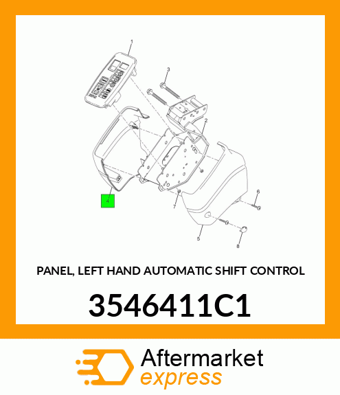 PANEL, LEFT HAND AUTOMATIC SHIFT CONTROL 3546411C1