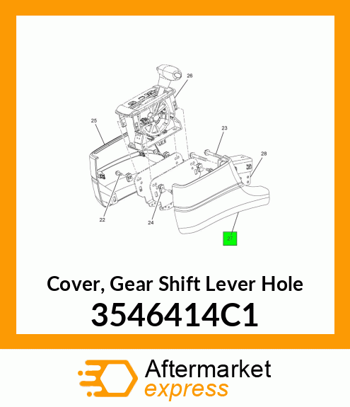 Cover, Gear Shift Lever Hole 3546414C1