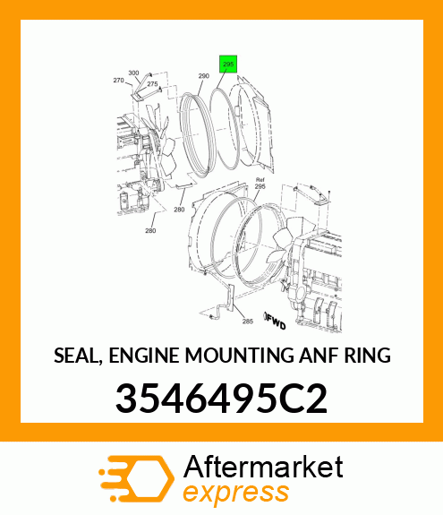 SEAL, ENGINE MOUNTING ANF RING 3546495C2