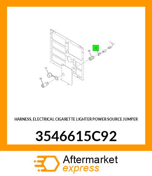 HARNESS, ELECTRICAL CIGARETTE LIGHTER POWER SOURCE JUMPER 3546615C92
