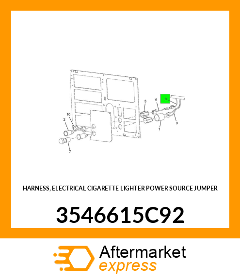 HARNESS, ELECTRICAL CIGARETTE LIGHTER POWER SOURCE JUMPER 3546615C92