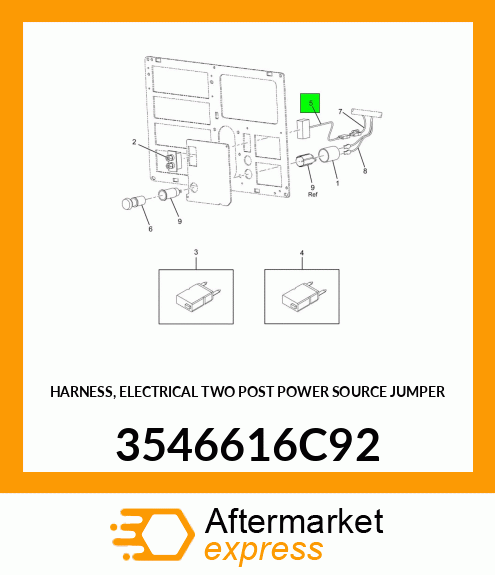 HARNESS, ELECTRICAL TWO POST POWER SOURCE JUMPER 3546616C92