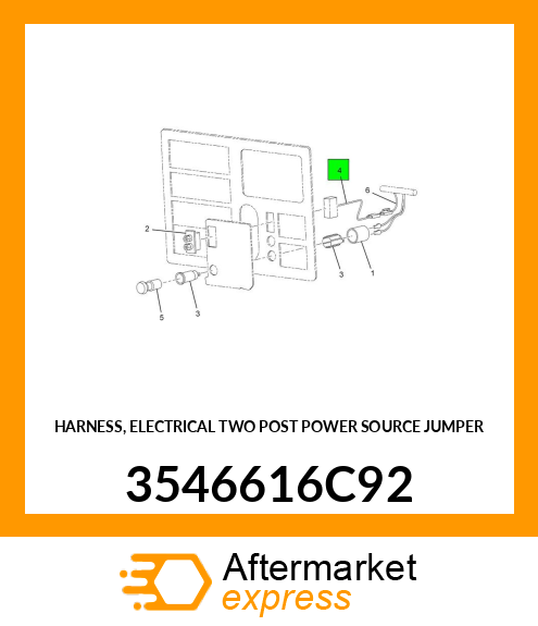 HARNESS, ELECTRICAL TWO POST POWER SOURCE JUMPER 3546616C92