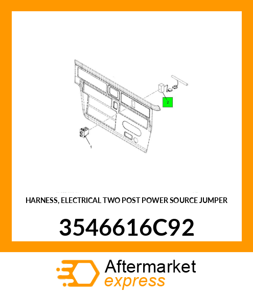 HARNESS, ELECTRICAL TWO POST POWER SOURCE JUMPER 3546616C92