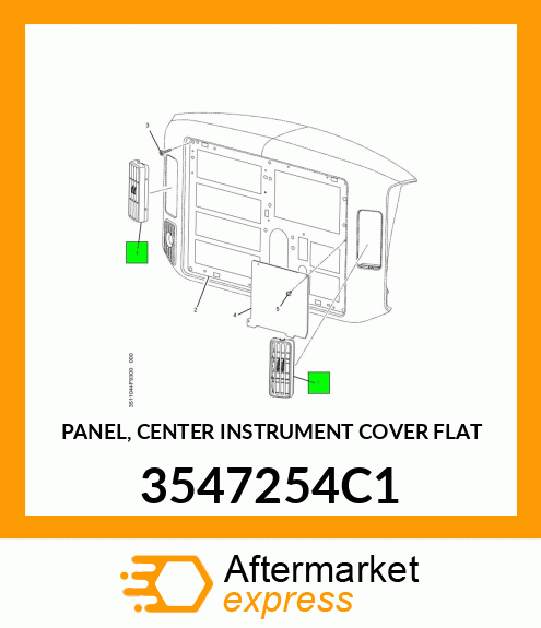 PANEL, CENTER INSTRUMENT COVER FLAT 3547254C1