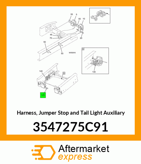 Harness, Jumper Stop and Tail Light Auxiliary 3547275C91