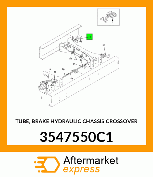 TUBE, BRAKE HYDRAULIC CHASSIS CROSSOVER 3547550C1