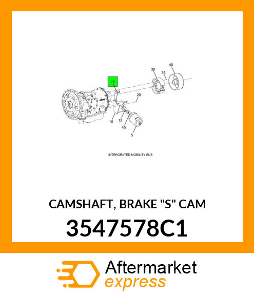 CAMSHAFT, BRAKE "S" CAM 3547578C1
