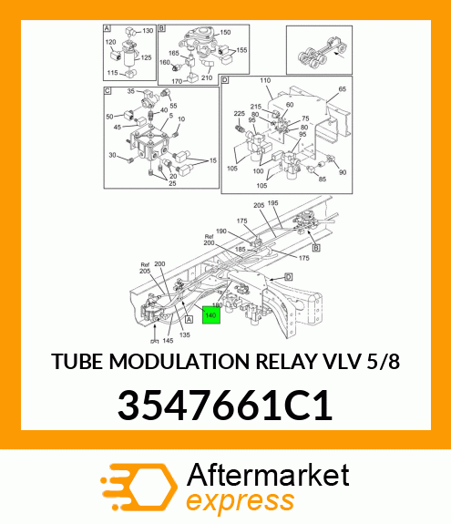 TUBE MODULATION RELAY VLV 5/8" 3547661C1