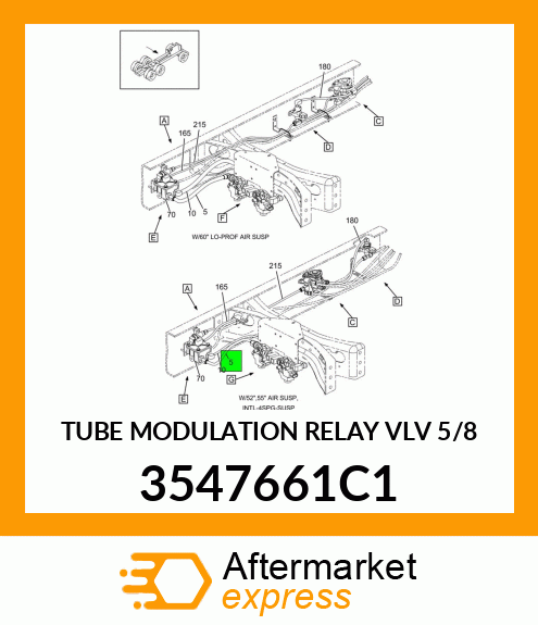 TUBE MODULATION RELAY VLV 5/8" 3547661C1