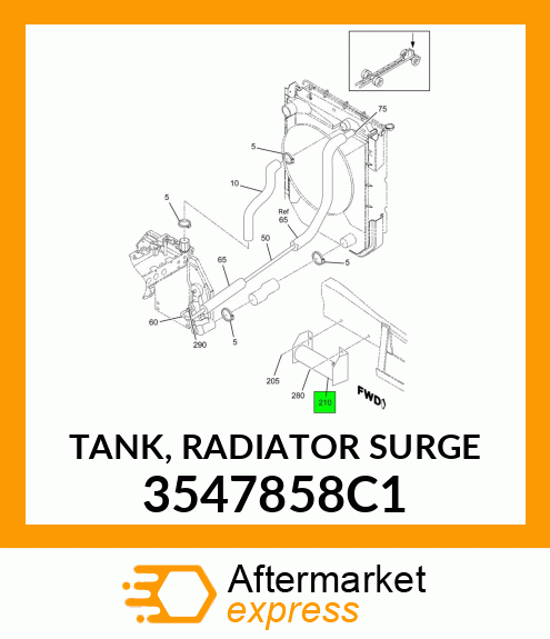 TANK, RADIATOR SURGE 3547858C1