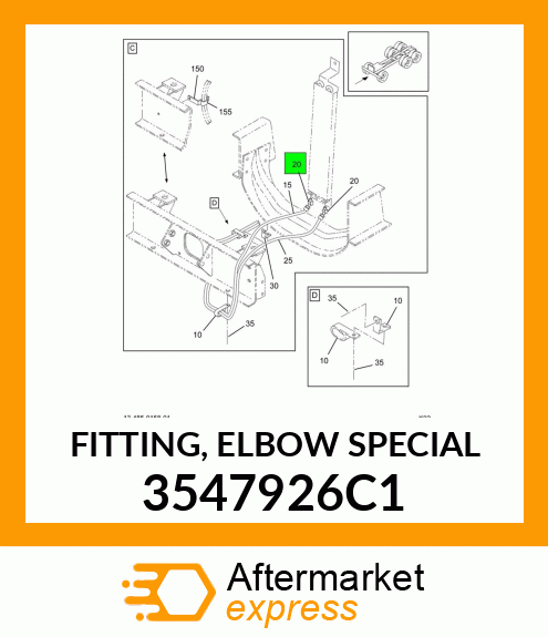 FITTING, ELBOW SPECIAL 3547926C1