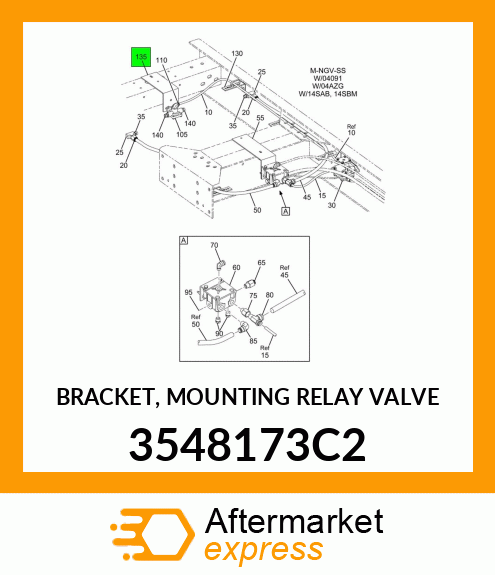 BRACKET, MOUNTING RELAY VALVE 3548173C2