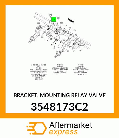 BRACKET, MOUNTING RELAY VALVE 3548173C2