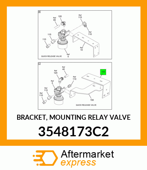 BRACKET, MOUNTING RELAY VALVE 3548173C2