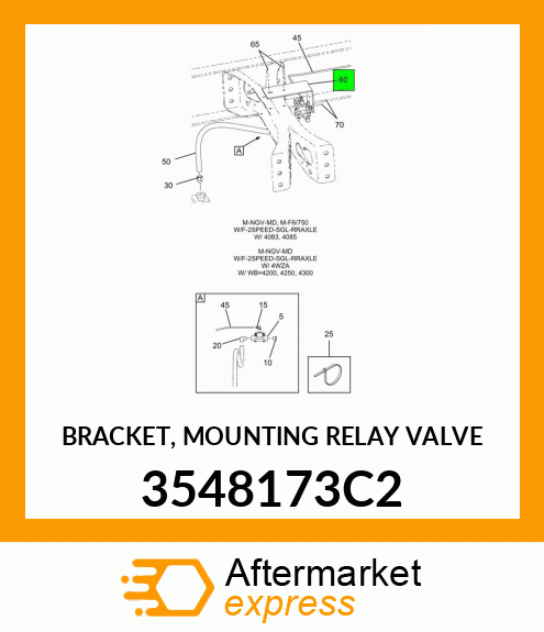 BRACKET, MOUNTING RELAY VALVE 3548173C2