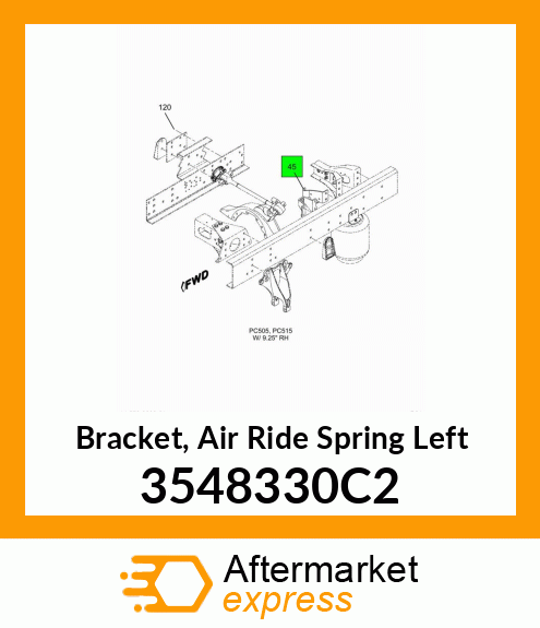 Bracket, Air Ride Spring Left 3548330C2