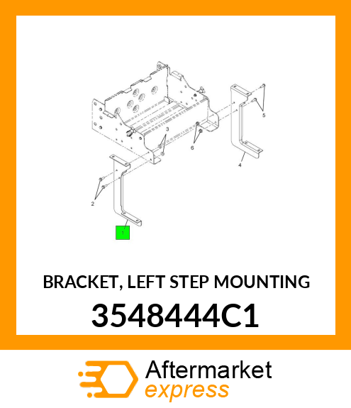BRACKET, LEFT STEP MOUNTING 3548444C1