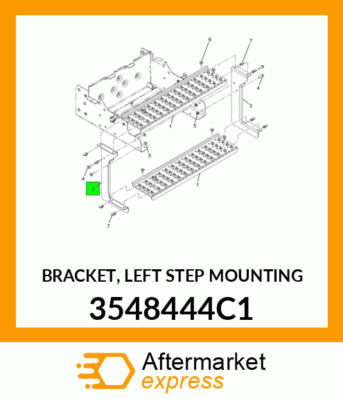BRACKET, LEFT STEP MOUNTING 3548444C1