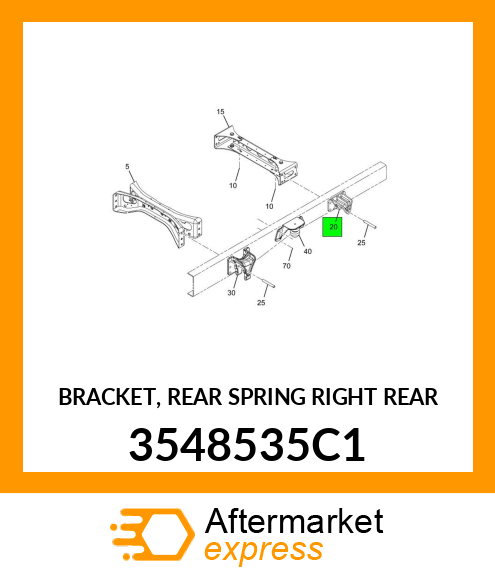 BRACKET, REAR SPRING RIGHT REAR 3548535C1