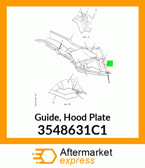 Guide, Hood Plate 3548631C1