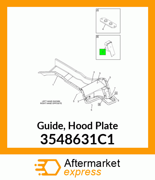 Guide, Hood Plate 3548631C1