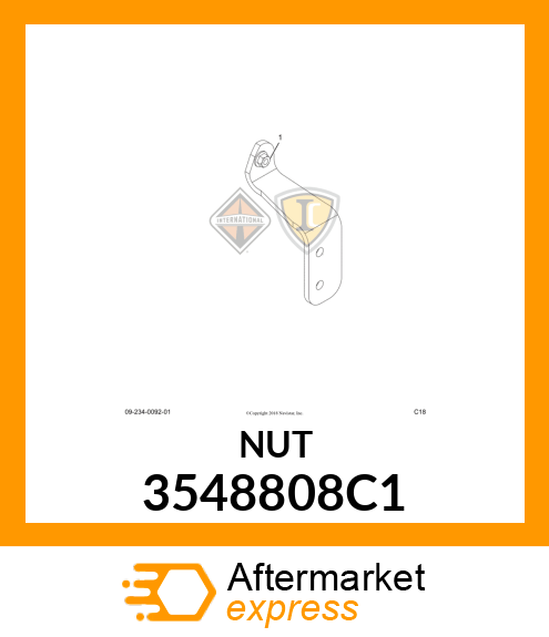NUT, WELD FLANGE M8 X 1.25 MM 3548808C1