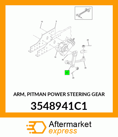 ARM, PITMAN POWER STEERING GEAR 3548941C1
