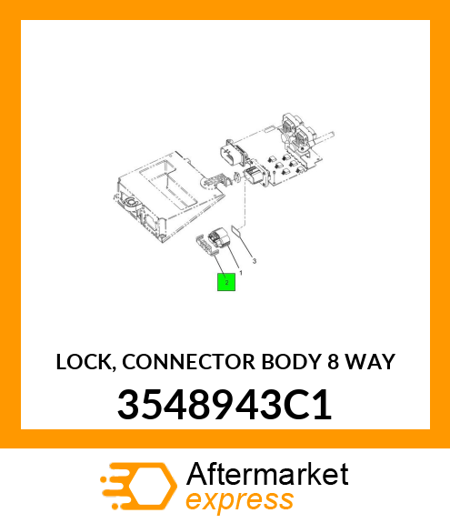 LOCK, CONNECTOR BODY 8 WAY 3548943C1