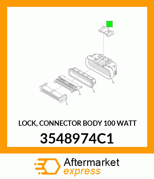 LOCK, CONNECTOR BODY 100 WATT 3548974C1