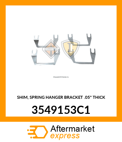 SHIM, SPRING HANGER BRACKET .05" THICK 3549153C1