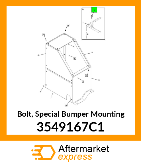 Bolt, Special Bumper Mounting 3549167C1