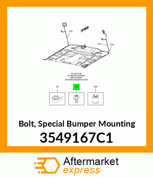 Bolt, Special Bumper Mounting 3549167C1