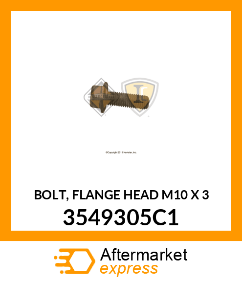 BOLT, FLANGE HEAD M10 X 3 3549305C1