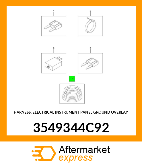 HARNESS, ELECTRICAL INSTRUMENT PANEL GROUND OVERLAY 3549344C92