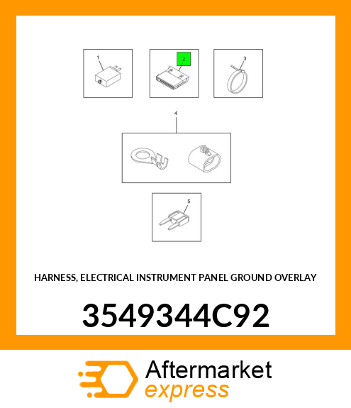 HARNESS, ELECTRICAL INSTRUMENT PANEL GROUND OVERLAY 3549344C92