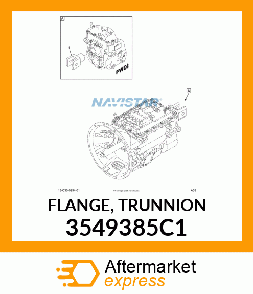 FLANGE, TRUNNION 3549385C1